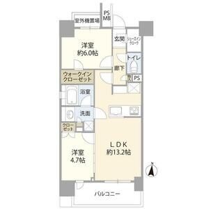 A 2LDKの間取り図