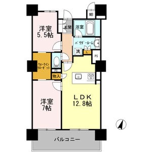 1518 2LDKの間取り図