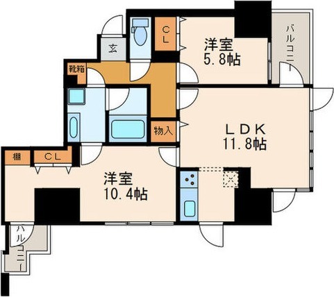 908の間取り図