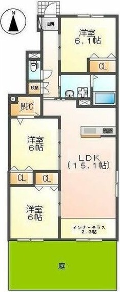 A 3LDKの間取り図