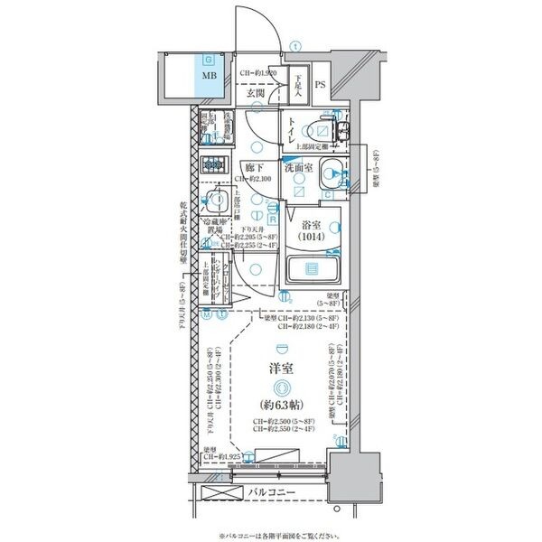 C 1Kの間取り図