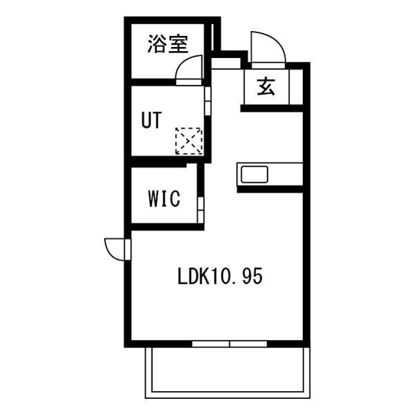 C 1Rの間取り図