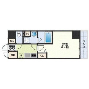 D 1Kの間取り図