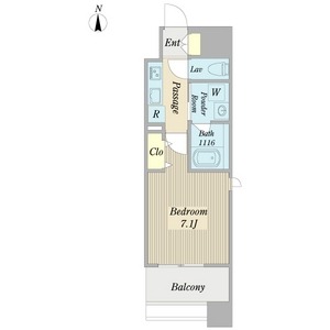 D 1Kの間取り図