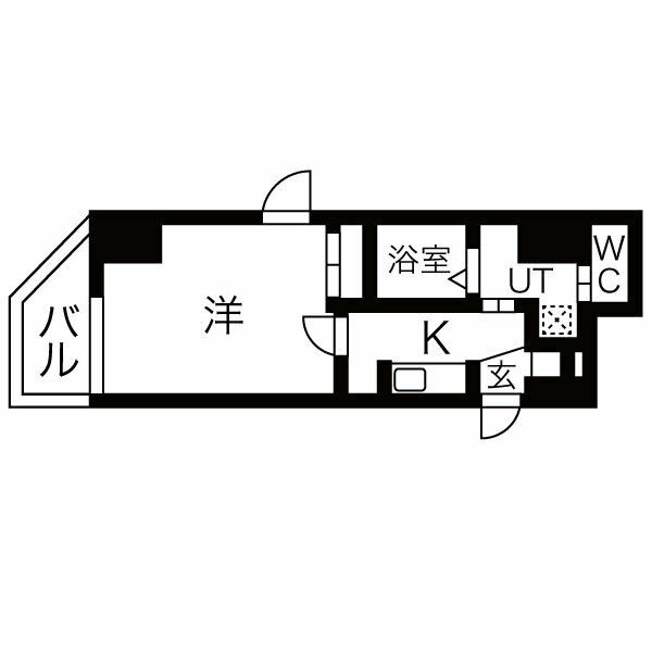 C 1Kの間取り図