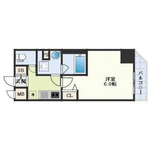 A1 1Kの間取り図