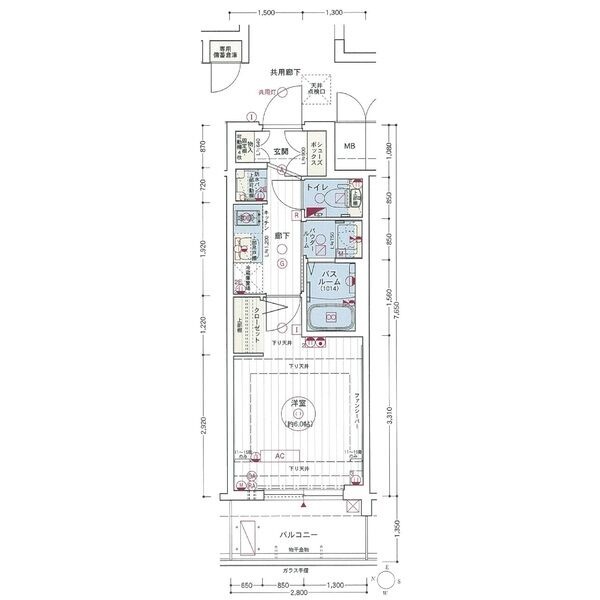 C 1Kの間取り図