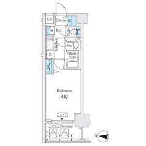 D 1Kの間取り図