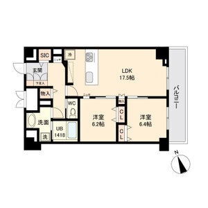 1005 2LDKの間取り図