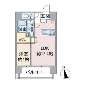 A 1LDKの間取り図