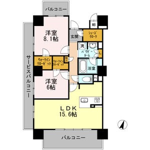 H 2LDKの間取り図
