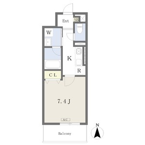 C 1Kの間取り図