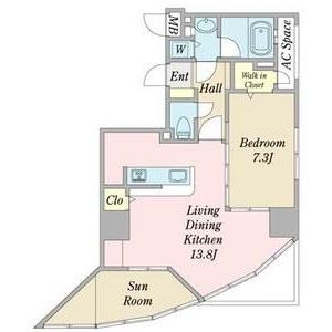 1LDKの間取り図