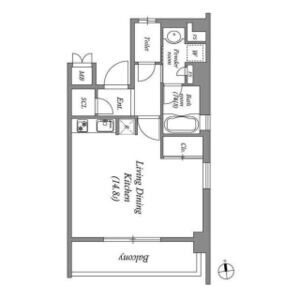 E 1Rの間取り図