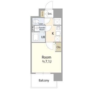 C' 1Kの間取り図