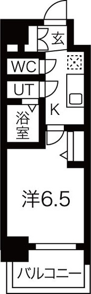 A 1Kの間取り図