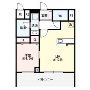 1LDKの間取り図