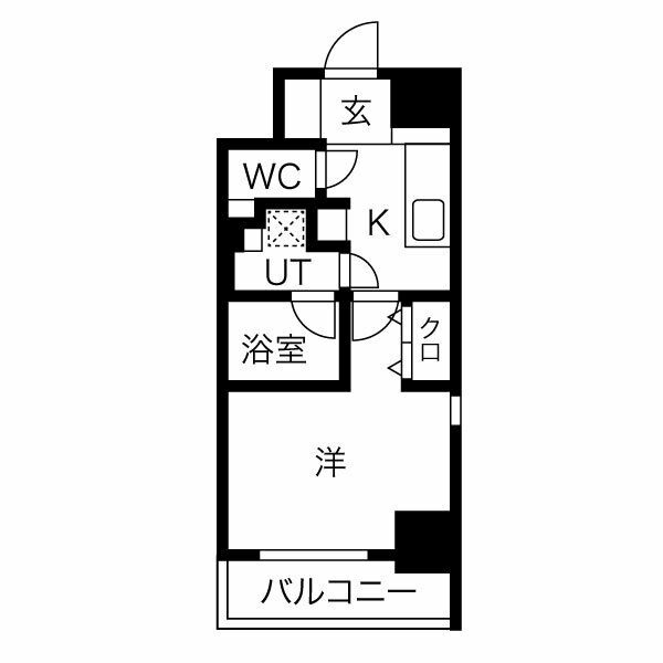 C 1Kの間取り図