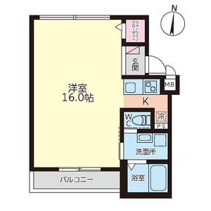 A 1Kの間取り図