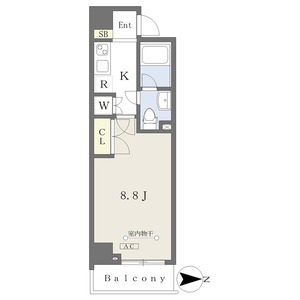 B 1Kの間取り図