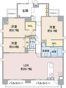 Ⅰ 3LDKの間取り図
