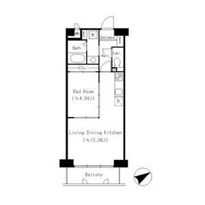 603 1LDKの間取り図