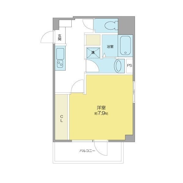 B 1Kの間取り図