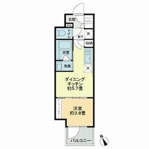 Ⅰ 1DKの間取り図