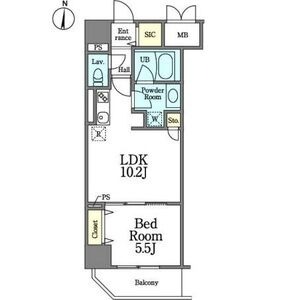 A 1LDKの間取り図