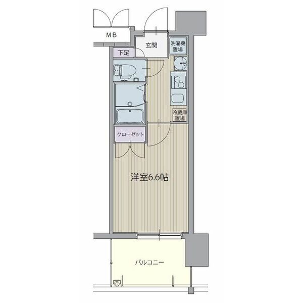 B 1Kの間取り図