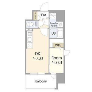 Ⅲ 1DKの間取り図