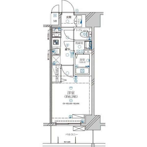 C 1Kの間取り図