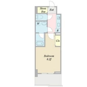 D 1Kの間取り図