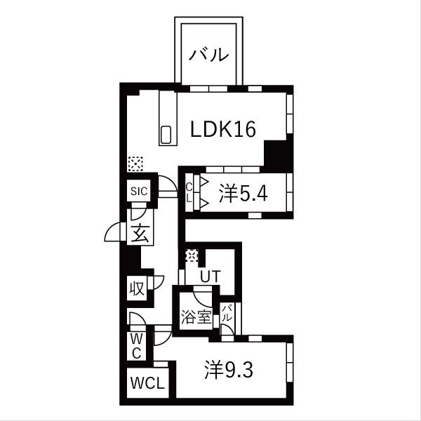 1502 の間取り図