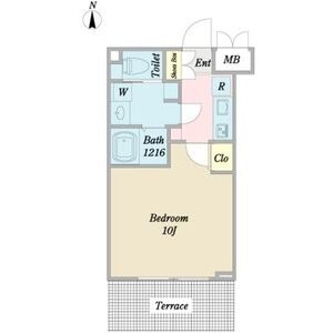 G 1Kの間取り図