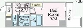 E1 1Kの間取り図