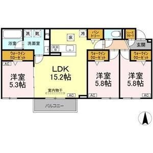 C1 3LDKの間取り図