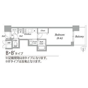 B 1Kの間取り図