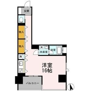 B' 1Rの間取り図