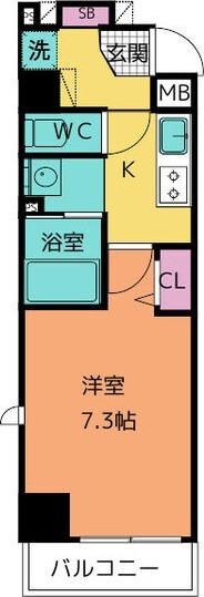 G 1Kの間取り図