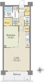 G 1LDKの間取り図