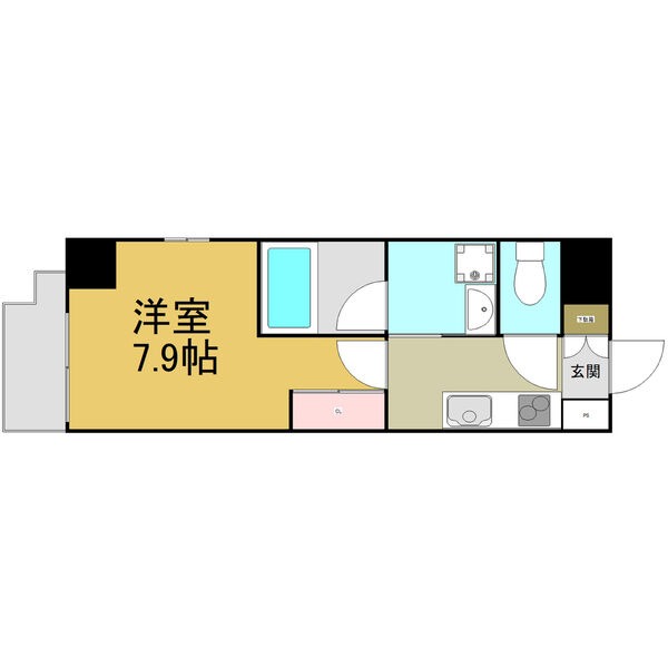 A 1Kの間取り図