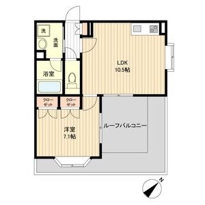 0501 1LDKの間取り図