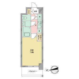 F 1Kの間取り図