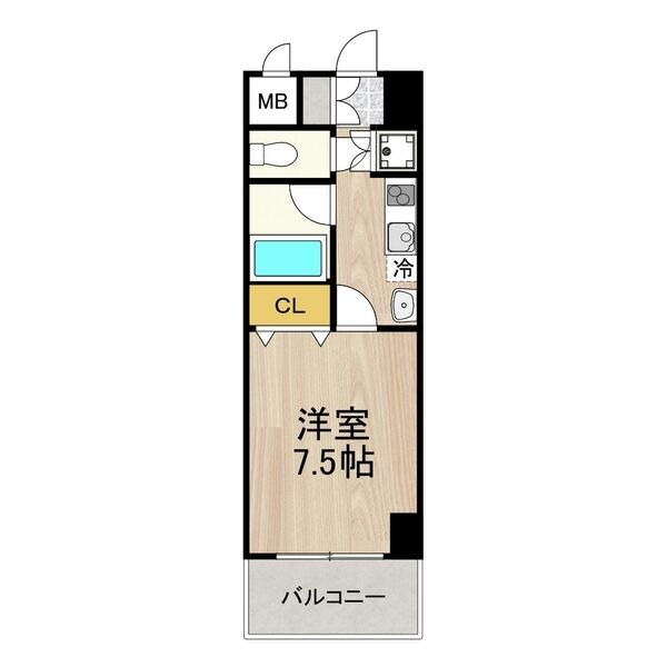 C 1Kの間取り図