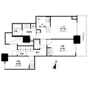L 2LDKの間取り図