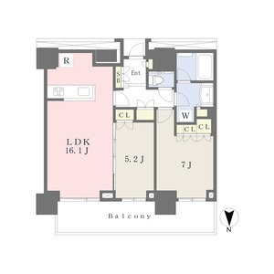 K 2LDKの間取り図