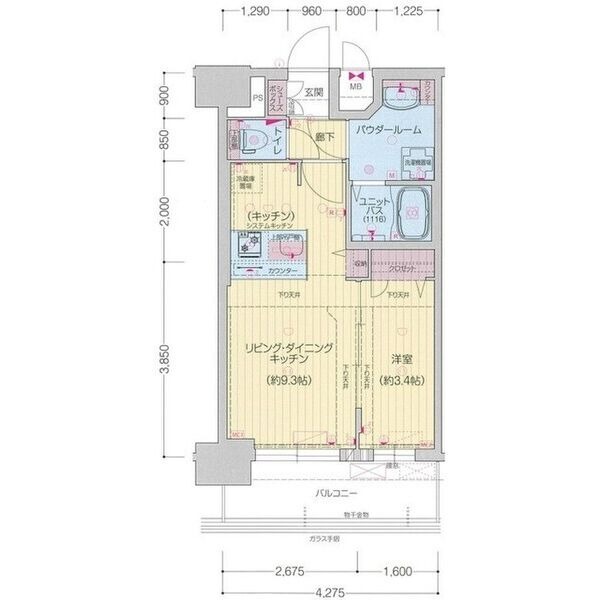 1206の間取り図