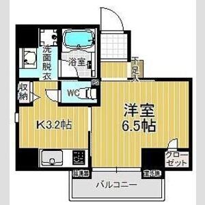 B 1Kの間取り図