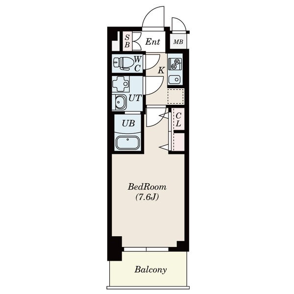 B2 1Kの間取り図